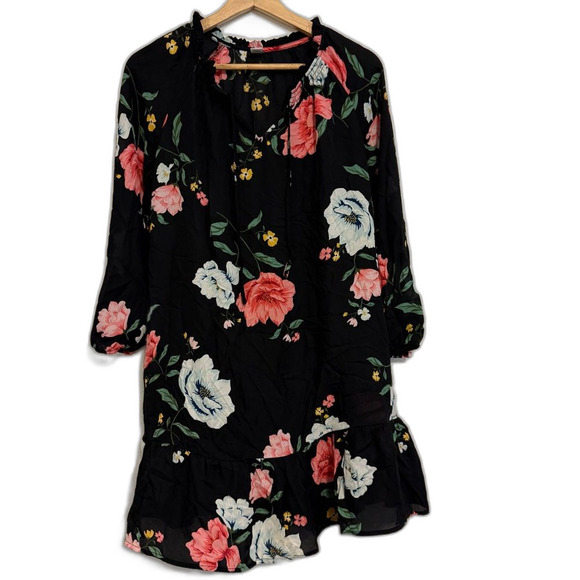 Old Navy Dresses & Skirts - Women's Old Navy Floral Dress Black With Red & White Flowers Size XS